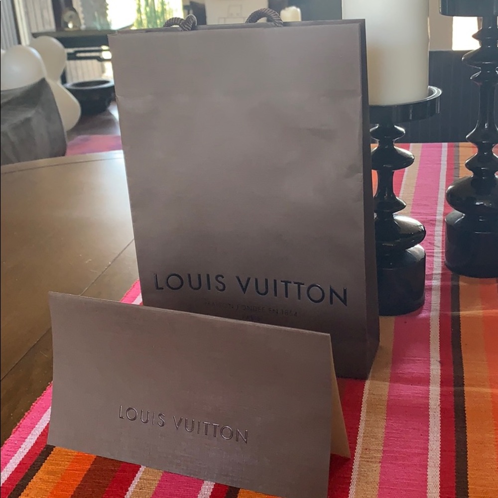 Louis Vuitton Brown Paper Gift Bag + Envelope